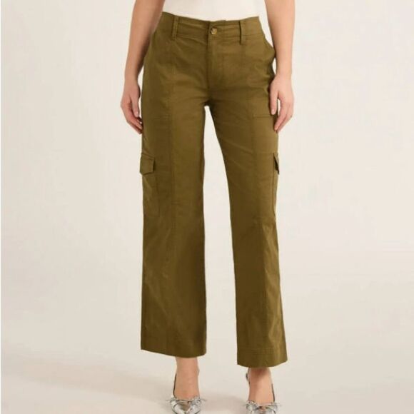 Free Assembly Straight Green Cargo Pants Women’s size 14 NWT - Picture 8 of 8
